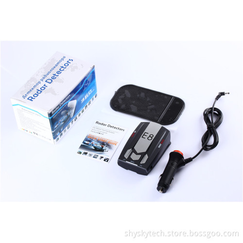 E8 Car Detector 360° Russian /English Voice Anti Radar Detector With LED Display